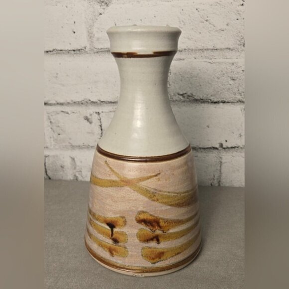 Signed Robin Hopper Studio Pottery Wine Set Canadian Ceramic Decanter + Goblet - Picture 12 of 15